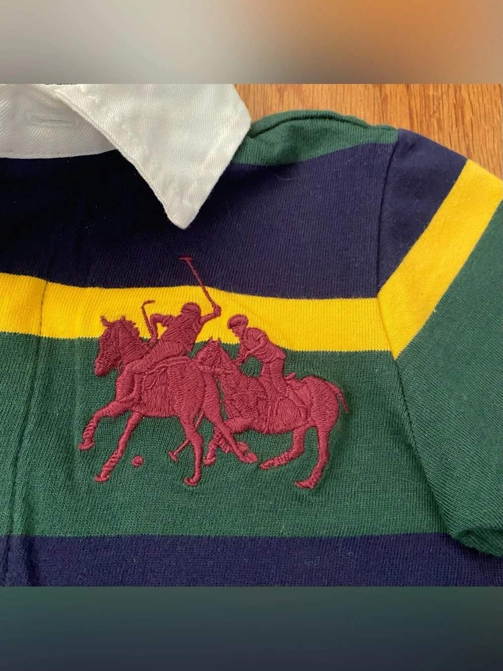 Polo by Ralph Lauren Rugby Shirt Striped Polo with Twill Yellow Pants Set